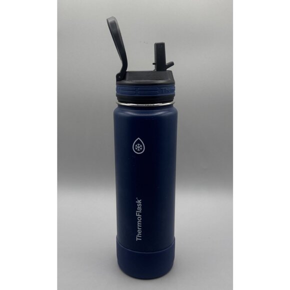 ThermoFlask Stainless Steel Insulated Water Bottle 24 oz Blue VGC Set Of Two - Picture 2 of 7